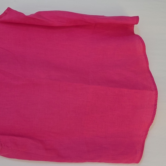 Saks Fifth Avenue Pink Linen Shell Top.  Size Small - Picture 7 of 8